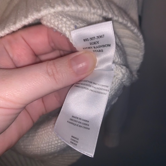 Rails Zoey Intarsia Star Cotton & Cashmere Sweater S - Picture 7 of 14